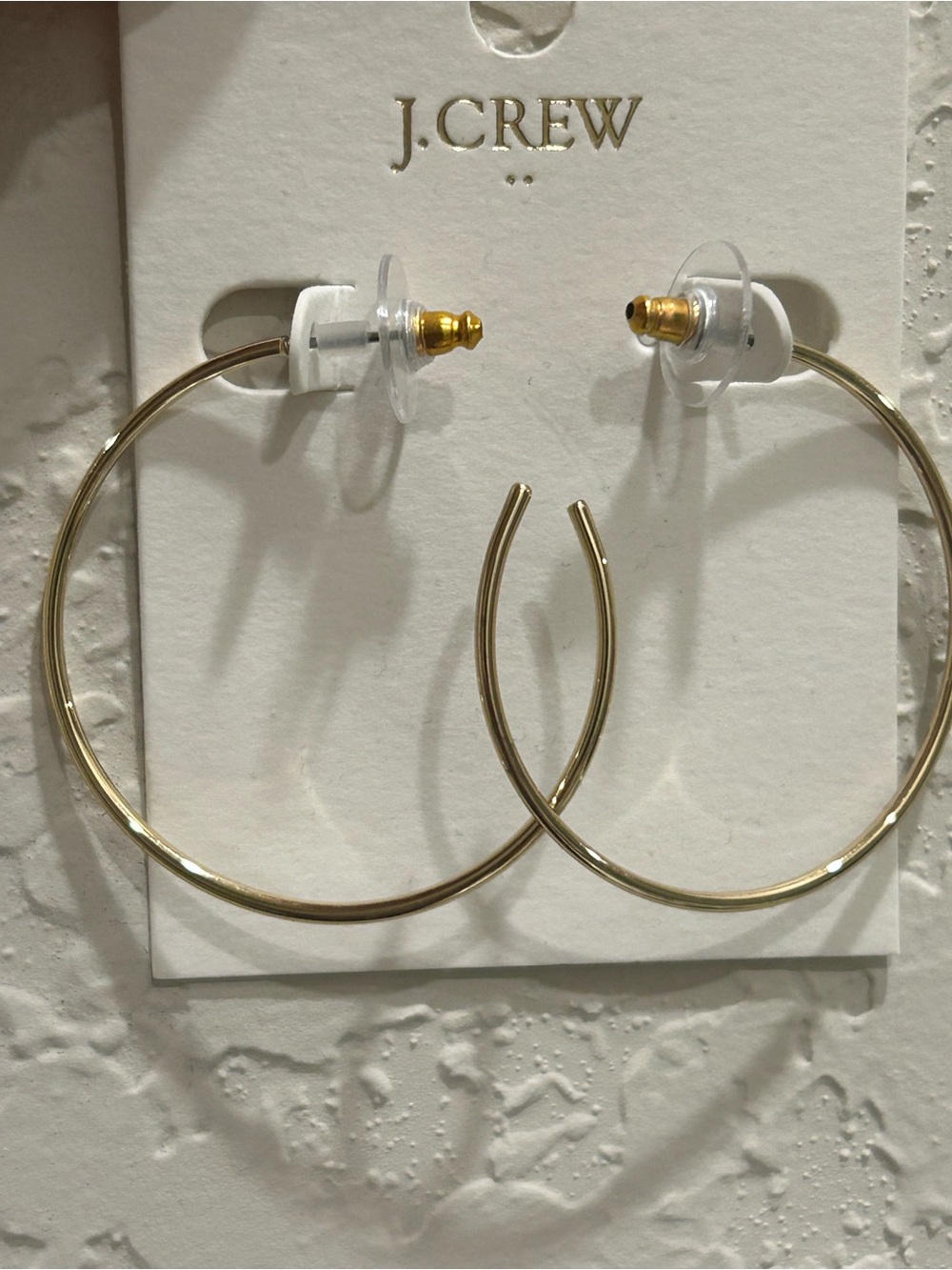 J. Crew Polished Gold Hoop Studs